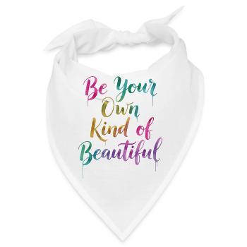 Inspirierendes Regenbogen-Zitat T-Shirt - Bandana - Weiß - Vorne