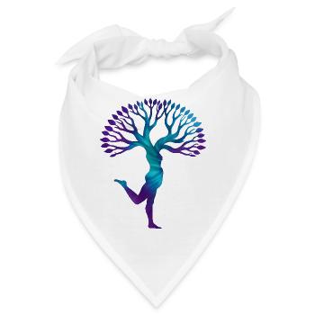 Energetischer menschlicher Baumtanz, YOGA ZEIT - Bandana - Weiß - Vorne