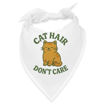 Katzenhaaren ist es egal - Bandana - Weiß - Vorne
