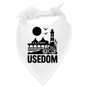 Usedom Insel - Bandana - Weiß - Vorne