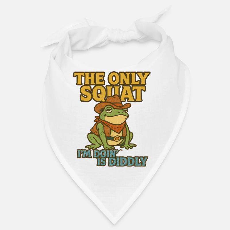 Cowboy Frog Squat Pun Bandana