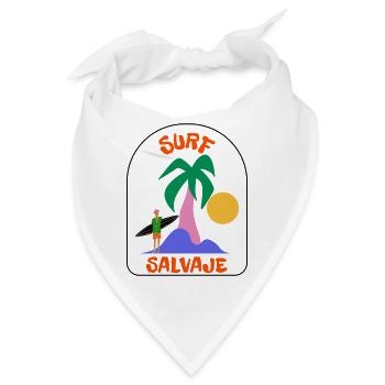 Surf Salvaje Palm Sonnenuntergang - Bandana - Weiß - Vorne
