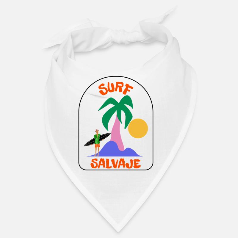 Surf Salvaje Palm Sunset - Bandana - blanc