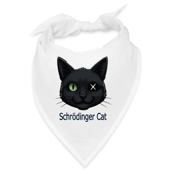 Schrödinger Katze - Bandana - Weiß - Vorne