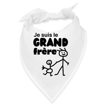 Ich bin der Big Brother Baby Ankündigungsgeschenk - Bandana - Weiß - Vorne