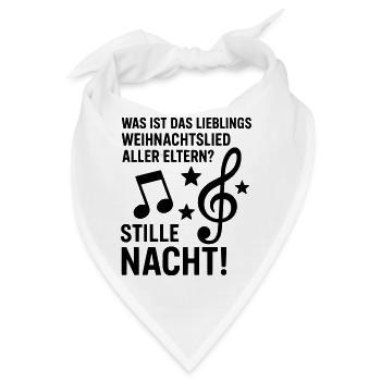 stille nacht lieblingslied eltern witz - Bandana - Weiß - Vorne