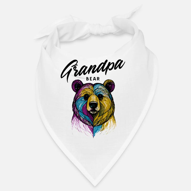 Rainbow Bear Split Grandpa Bear Bandana