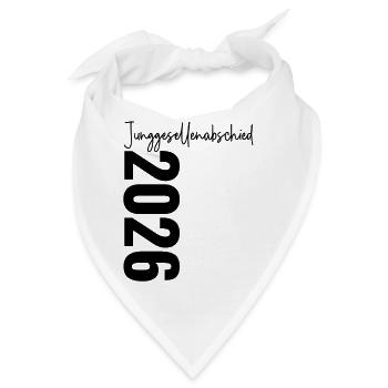 Junggesellenabschied 2026 Unterschriften Gäste Jga - Bandana - Weiß - Vorne