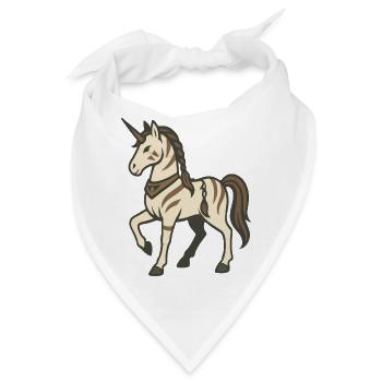 Stammeskrieger-Einhorn mit Zöpfen und Markierungen - Bandana - Weiß - Vorne