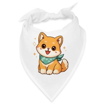Katzenfreund mit Bandana - Bandana - Weiß - Vorne