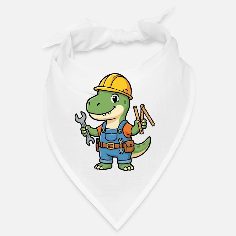 Dino construction worker with tools Bandana