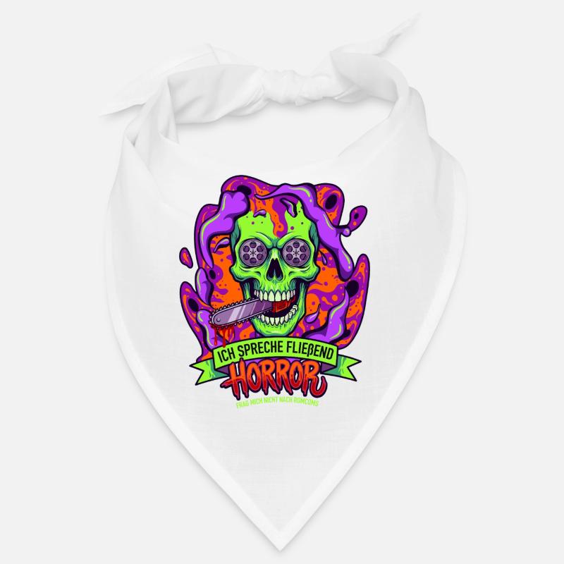 Neon Skull Horror with Tentacles Bandana