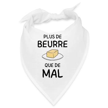 Butterblock auf einem Gourmet-Gourmet-Teller - Bandana - Weiß - Vorne