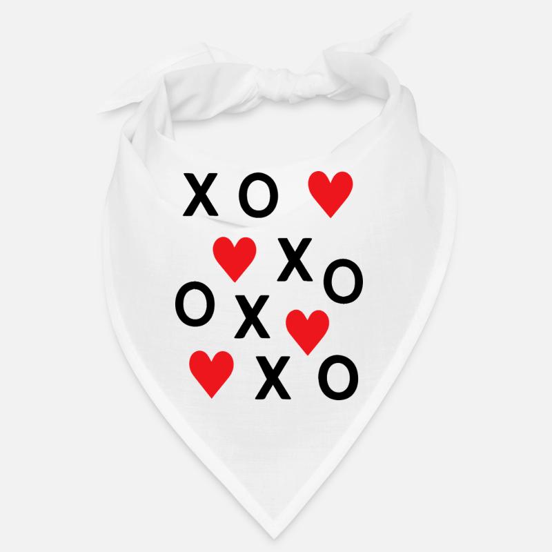 Adore de cœurs rouges mignons design minimaliste de la Saint-Valentin Bandana