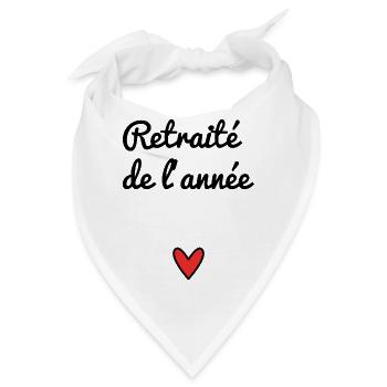 RENTE. RENTE. PENSIONIERT. RENTE. HERZ - Bandana - Weiß - Vorne