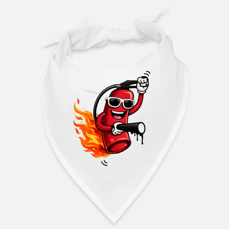 Cool fire extinguisher with flames Bandana