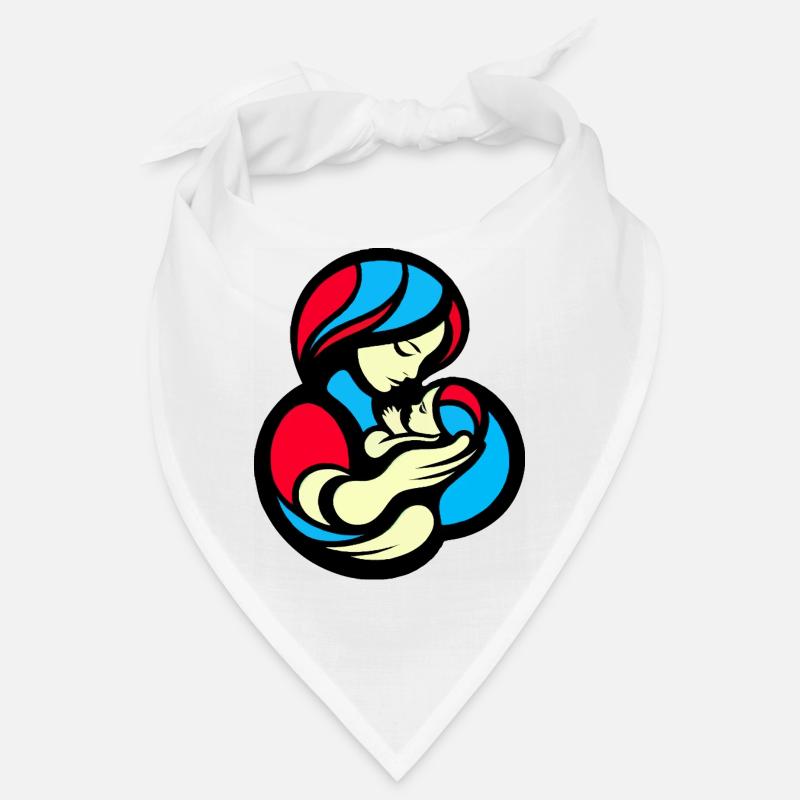 Style de blocs de couleur mère et enfant Bandana