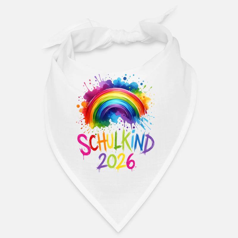 Schulkind 2026 Regenbogen Bandana