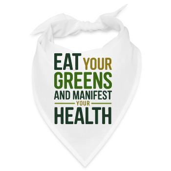 Naturopat Eat Your Greens Manifest Health Pro - Bandana - Weiß - Vorne