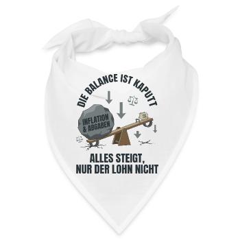 Die Balance Ist Kaputt - Bandana - Weiß - Vorne