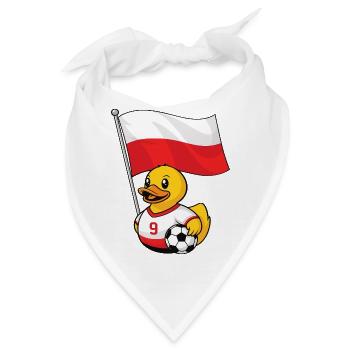 Polen Fußball Fan Shirt für stolze Fans - Bandana - Weiß - Vorne