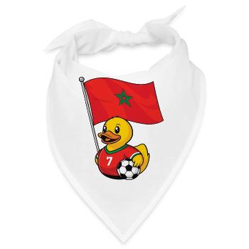 Marokko Fußball Fan Shirt für stolze Fans - Bandana - Weiß - Vorne