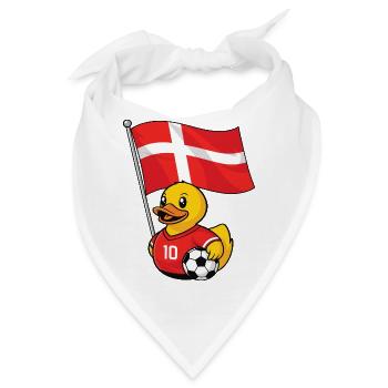 Dänemark Fußball Fan Shirt für stolze Fans - Bandana - Weiß - Vorne