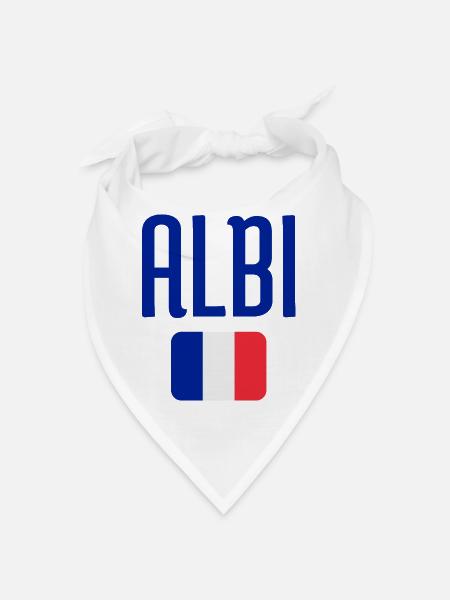 Albi France Flag Emblem - Bandana - white - Front