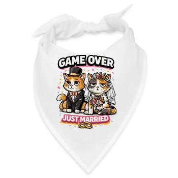 Spiel vorbei Nur verheiratete Katzen - Bandana - Weiß - Vorne
