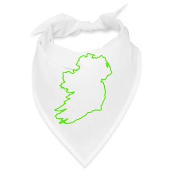 Umriss Irland - Bandana - Weiß - Vorne