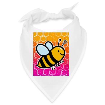 Biene - Bandana - Weiß - Vorne