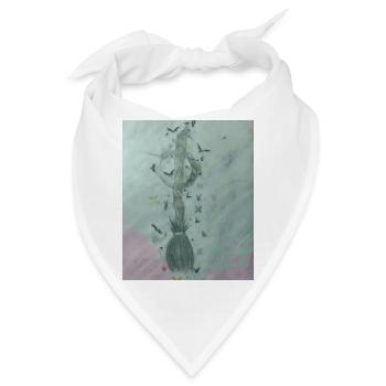Magischer Zauberstab und Spirale - Bandana - Weiß - Vorne