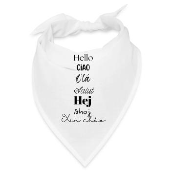 Hello - Bandana - Weiß - Vorne