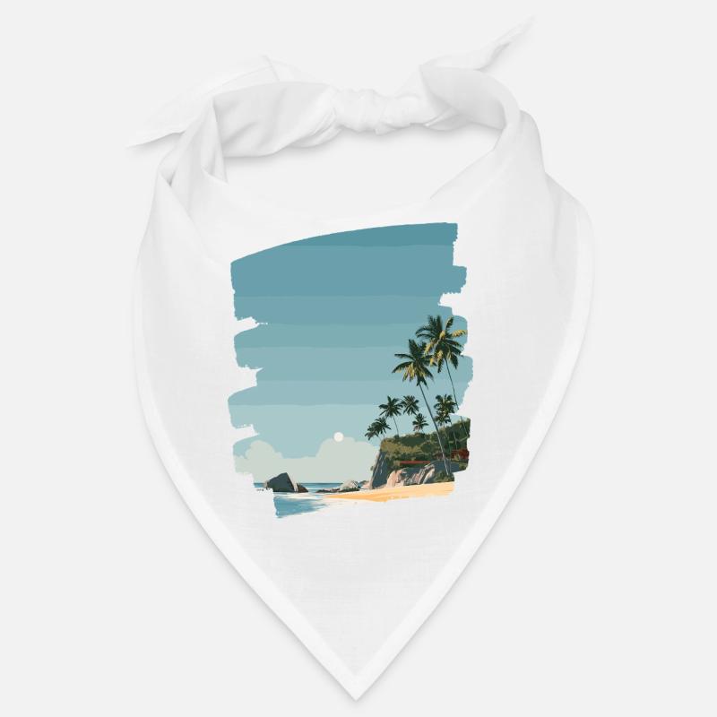 Sunset beach with palm trees Bandana