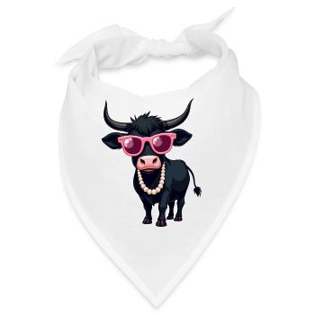 Schwarze Kuh  - Bandana - Weiß - Vorne