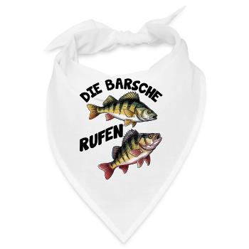 Barsch Angeln - Bandana - Weiß - Vorne