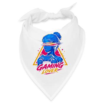 Gaming Lover Girl Retro - Bandana - Weiß - Vorne