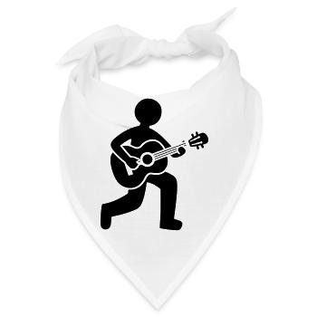 Gitarrist Akustische Gitarre - Bandana - Weiß - Vorne