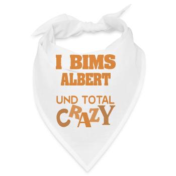 Albert als Crazy - Bandana - Weiß - Vorne