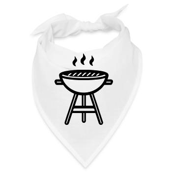Grillen - Bandana - Weiß - Vorne