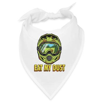 Dust Rider Helmkunst: Eat My Dust - Bandana - Weiß - Vorne