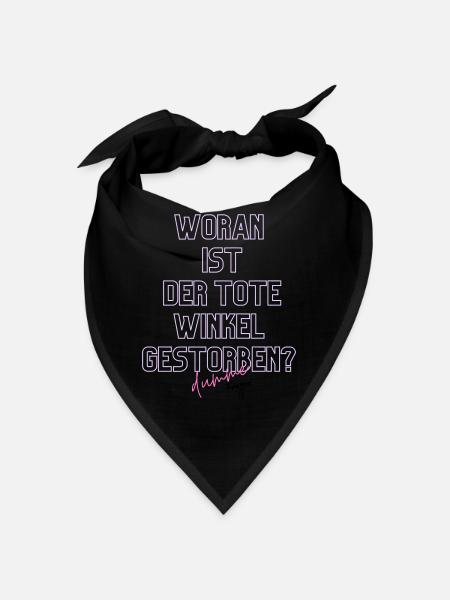 Woran ist der Tote Winkel gestorben? Neon - Bandana - Schwarz - Vorne