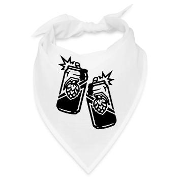 Bierdose Hopfen Dose Bier - Bandana - Weiß - Vorne