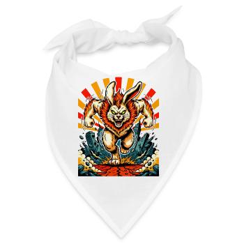 Monsterhase Wut - Bandana - Weiß - Vorne