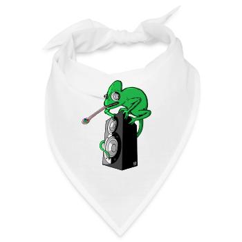 Chamäleon-Trip-Geräusch - Bandana - Weiß - Vorne
