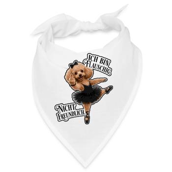 Flauschig, elegant und nicht freundlich - Bandana - Weiß - Vorne