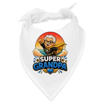 Super Grandpa Superheld Opa - Lustiger Comic Held - Bandana - Weiß - Vorne