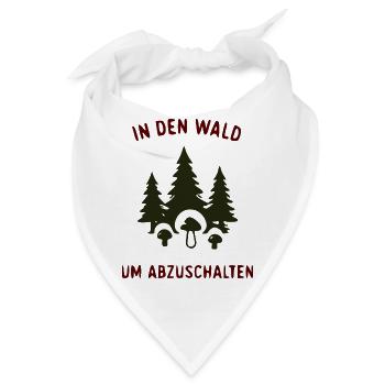 In den Wald zum Abschalten - Nature & Pilze - Bandana - Weiß - Vorne