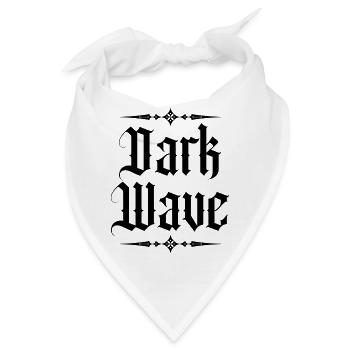 Dark Wave Gothic Typography-Logo - Bandana - Weiß - Vorne