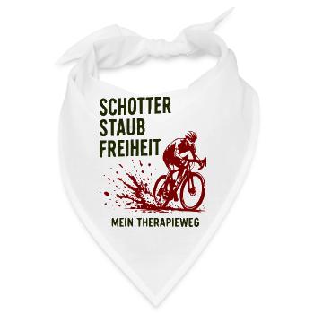 Schotter Staub Freiheit – Therapieweg - Bandana - Weiß - Vorne